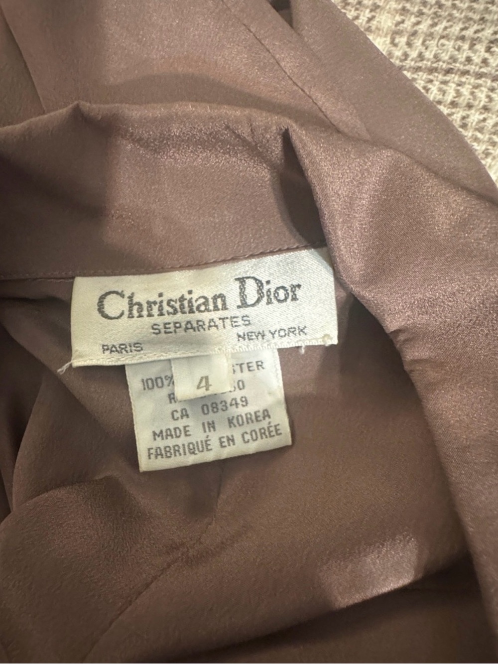Dior Silk Blazer in Mauve